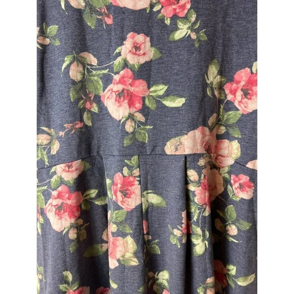 Women La Clef 2X Baby Doll Floral Tunic Blouse Tee Elbow Sleeves - Picture 5 of 6